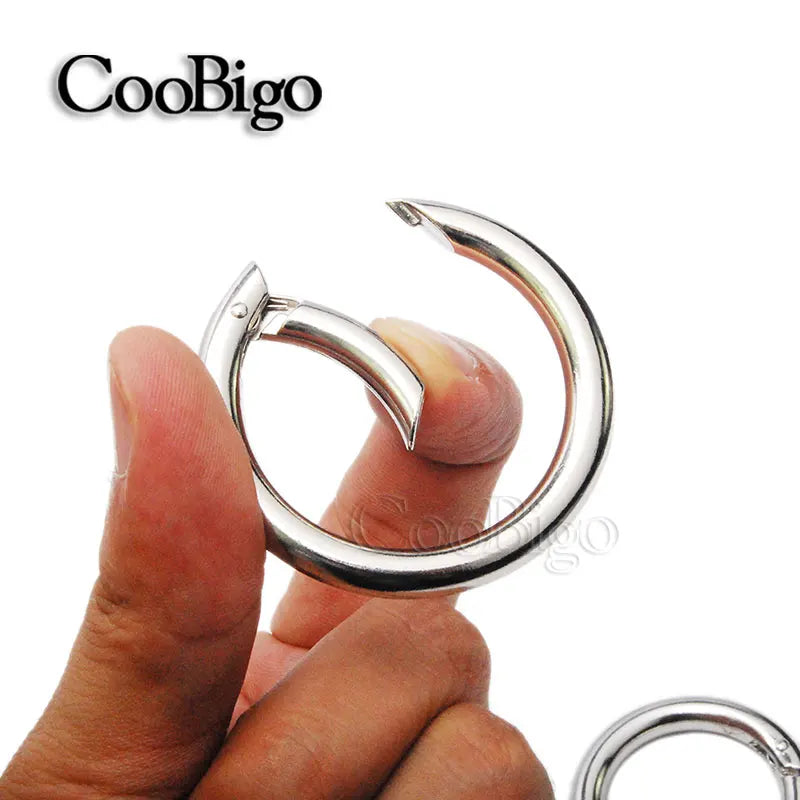 1pcs Metal O Ring Spring Clasp Round Carabiner Keychain Bag Clip Snap Hook Pets Chain Buckles Connector Jewelry DIY Craft Making