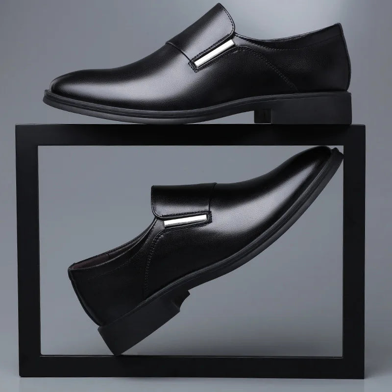 Fashion Dress Shoes Pointed Toe Split Leather Men Casual Formal Loafers Business Wedding Oxfords shoes zapatillas de hombre