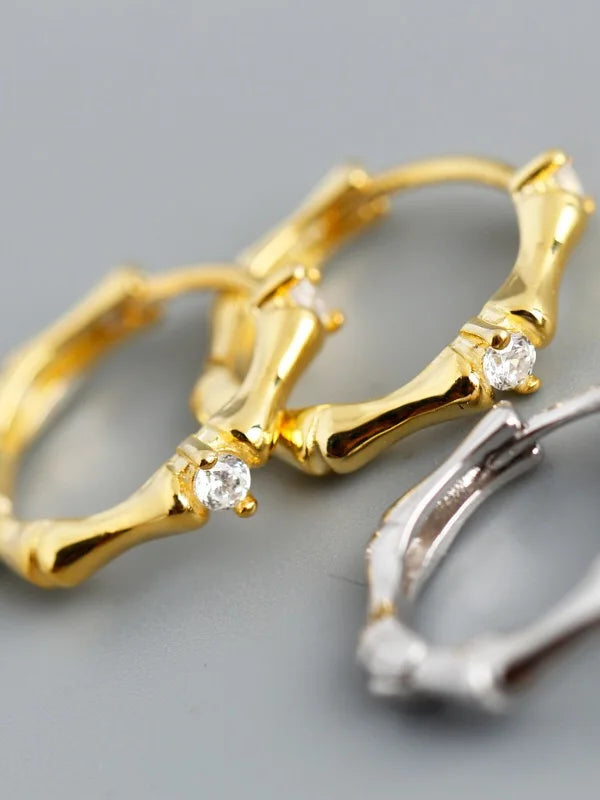 925 Sterling Silver Earring Colorful Dripping Oil Material Ear Ring Ear Buckle Rhombus Shape Trend Wild Girl Women Boy Ear Jewel