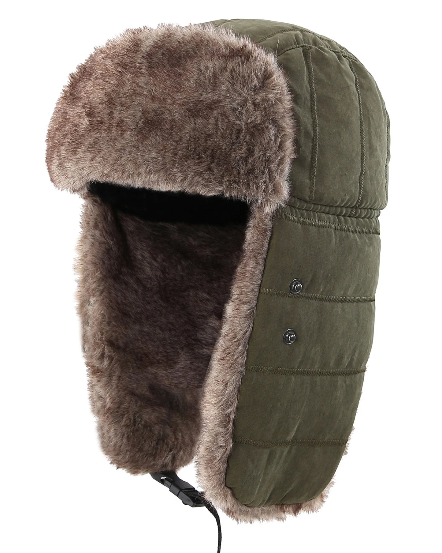 Connectyle Men's Warm Chunky Trapper Hat Removable Windproof Winter Russian Hats with Mask Ushanka Hat