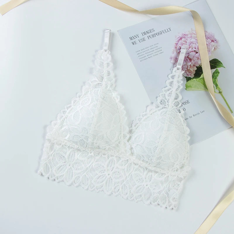 Women Lace Bra & Brief Sets Seamless Underwear Backless Vest Female