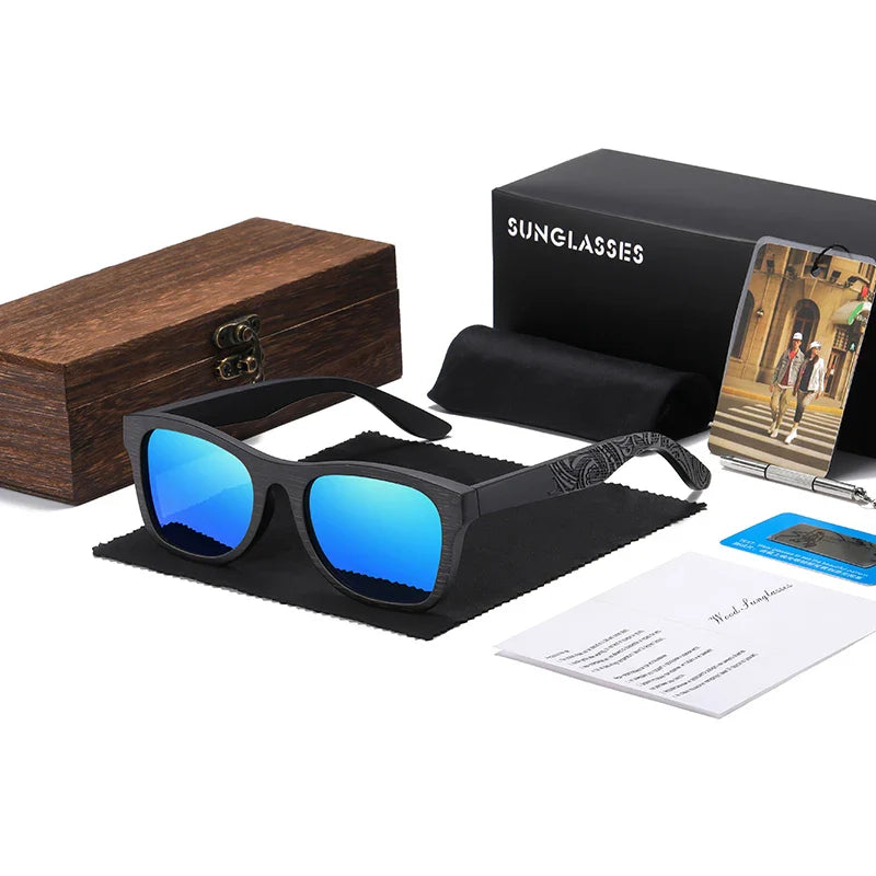 GM Wooden Male Lady Sunglasses Men's Luxury Brand Designer Polarized Sun Glasses Vintage Sunglass Women Eyewear With paper Box