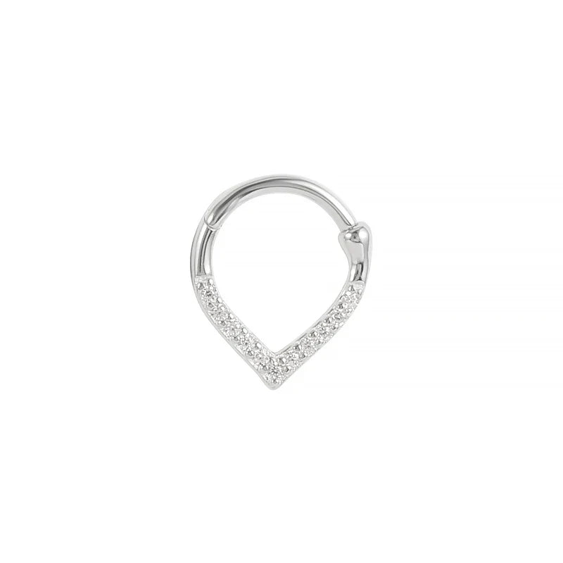ROXI Multible Crystal Hoop Earrings for Women 2021 925 Sterling Silver Ear Nose Jewelry Earrings Heart Round joyas de plata 925