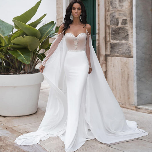 White Bridesmaid Dresses: Crystal Bridal Gown