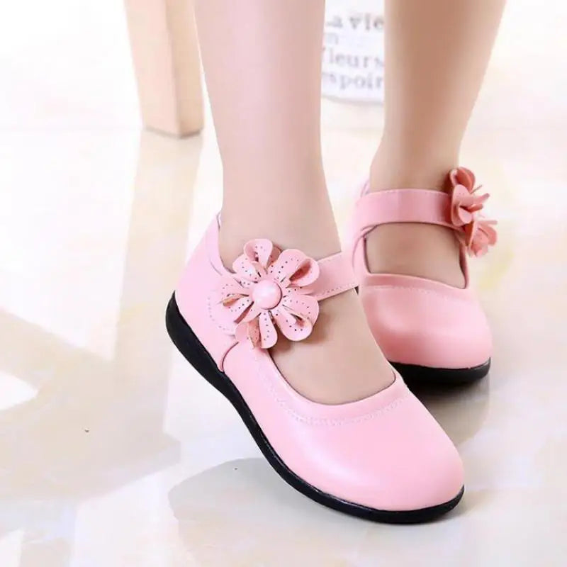 Girls Leather Shoes for Children Wedding Dress Princess School Shoes Kids