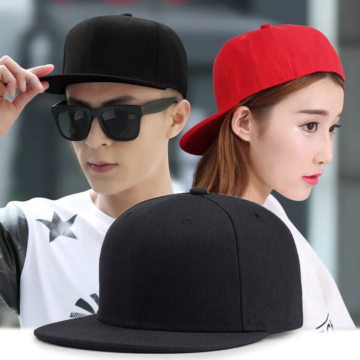 Big Bone Man Plus Size Baseball Caps Adult Flat Peak Hip Hop Fitted Hat Men Women Large Size Snapback Cap size 6 3/4 to size 8