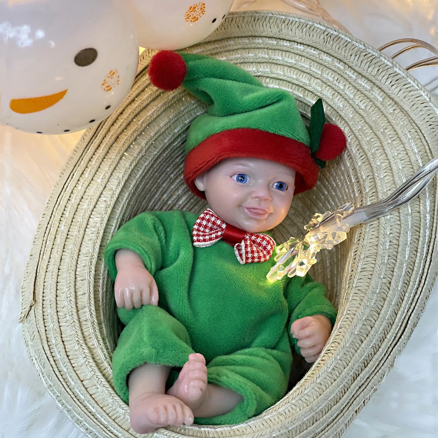 AnjoDoll Lovely 6 Inch Palm Newborn Babies Full Body Silicone Boys Reborn Dolls Bebe Reborn Corpo De Silicone Inteiro