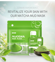 7pcs Mud Face Mask Mung Bean Matcha Cherry Blossoms Moisturizing Oil Control Firming Facial Mask Beauty Skin Care