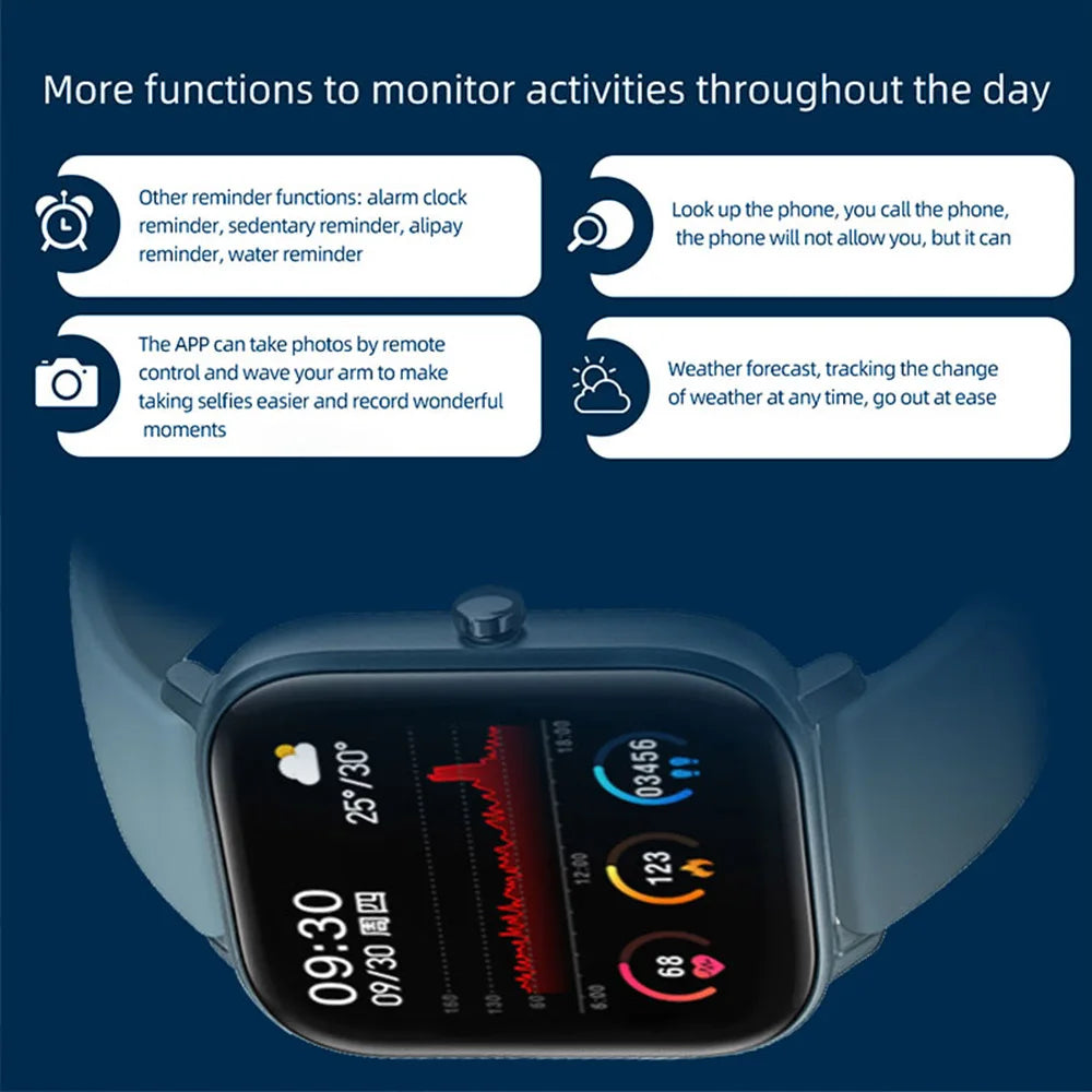 P8 Smart Watch Men Women Heart Rate Blood Pressure Monitor Bluetooth Connect Smartwatch Fitness for Android Sport Watch Smart