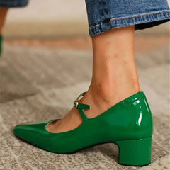 Fashion Women's Shoes Mary Jane Style Ladies Shoes Low Heel Shallow Mouth