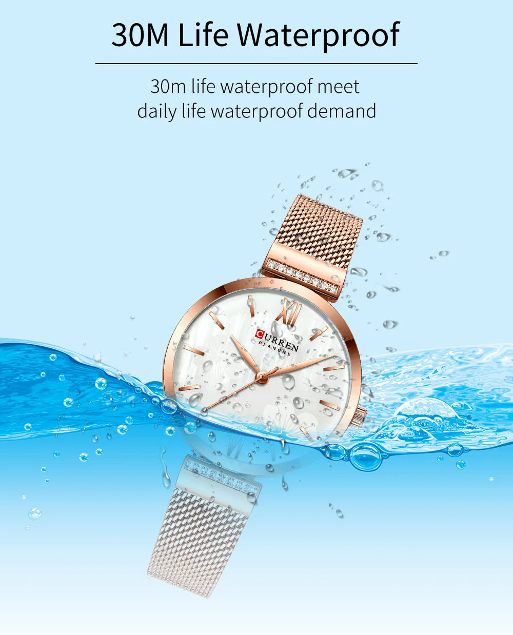 CURREN Fashion Watch for Women Luxury Quartz Gold Elegant Bracelet Wristwatch Female Clock Ladies Dress Stainless Steel