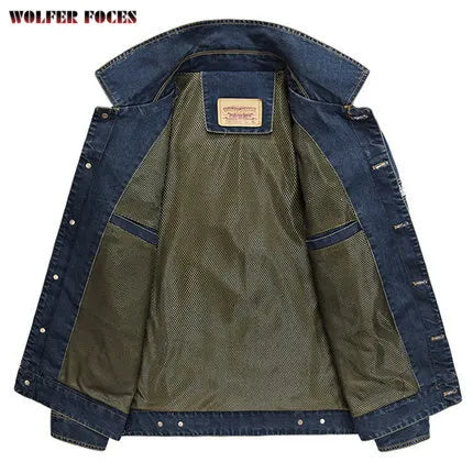 Bomber Denim Jackets Autumn Luxury Fashionable Coat Outdoor Tactical Jacket