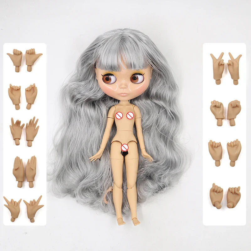 ICY DBS Blyth Doll 19 Joints Body 30CM Doll Matte/Glossy Face Doll with Extra Hands DIY Toy for Girls