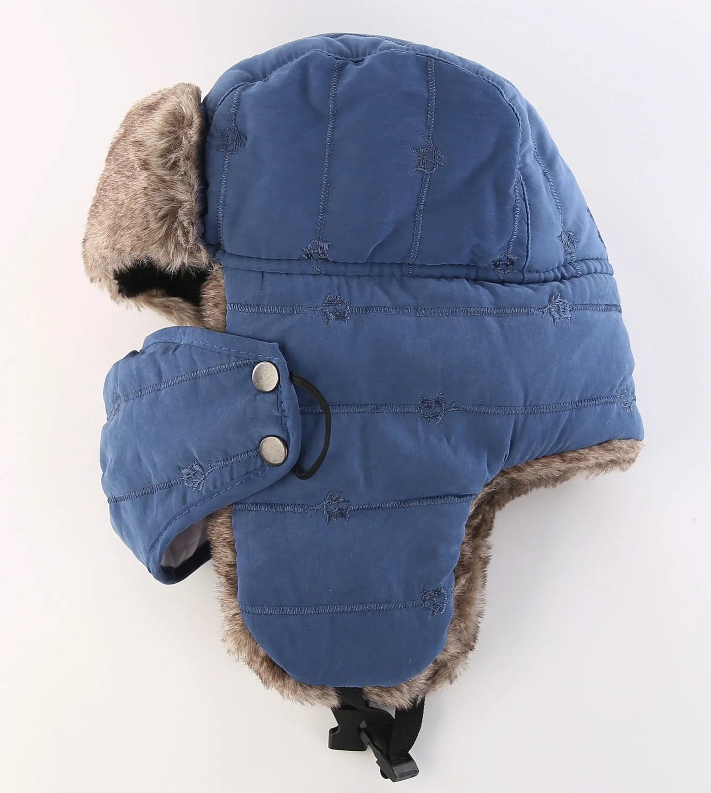 Connectyle Men's Warm Chunky Trapper Hat Removable Windproof Winter Russian Hats with Mask Ushanka Hat