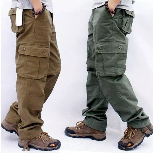 Men's Cargo Pants Casual Multi Pockets Military Tactical Pants Male Outwear Loose