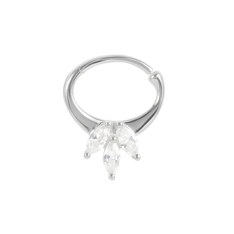 ROXI Multible Crystal Hoop Earrings for Women 2021 925 Sterling Silver Ear Nose Jewelry Earrings Heart Round joyas de plata 925
