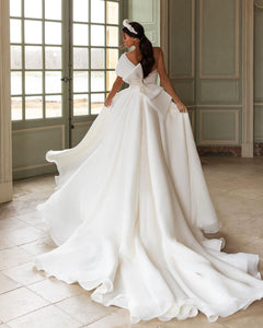 Wedding Dresses Lace Appliques One Shoulder Bride Gowns