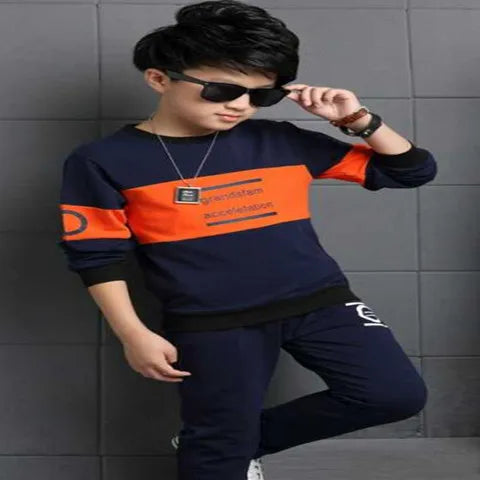 2025 Boys clothes spring suit casual boys clothing sets autumn letter children clothing kids tracksuit 5 6 7 8 9 10 11 12 year