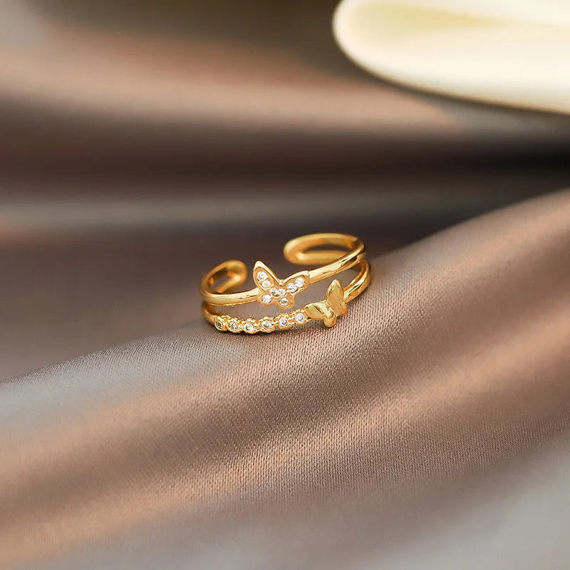 Stainless Steel Wedding Rings For Women Adjustable Engagement Women's Ring