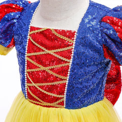 Children Girl Snow White Dress Princess Costume Kids Baby Birthday Halloween Party