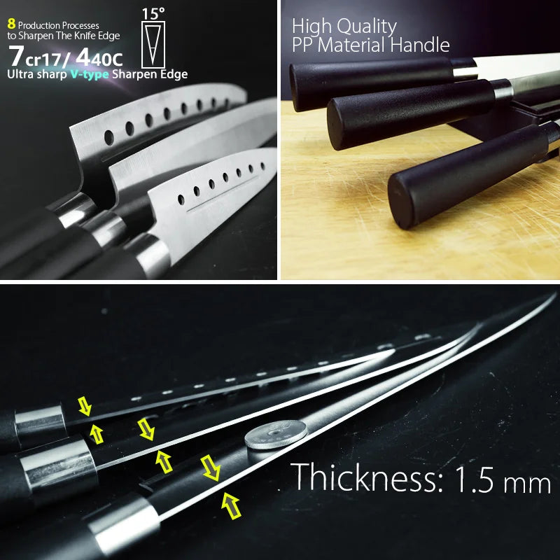 Kitchen Knife 5 7 8 Inch 3CR13 420C High Carbon Stainless Steel Utility Slicing Fruit