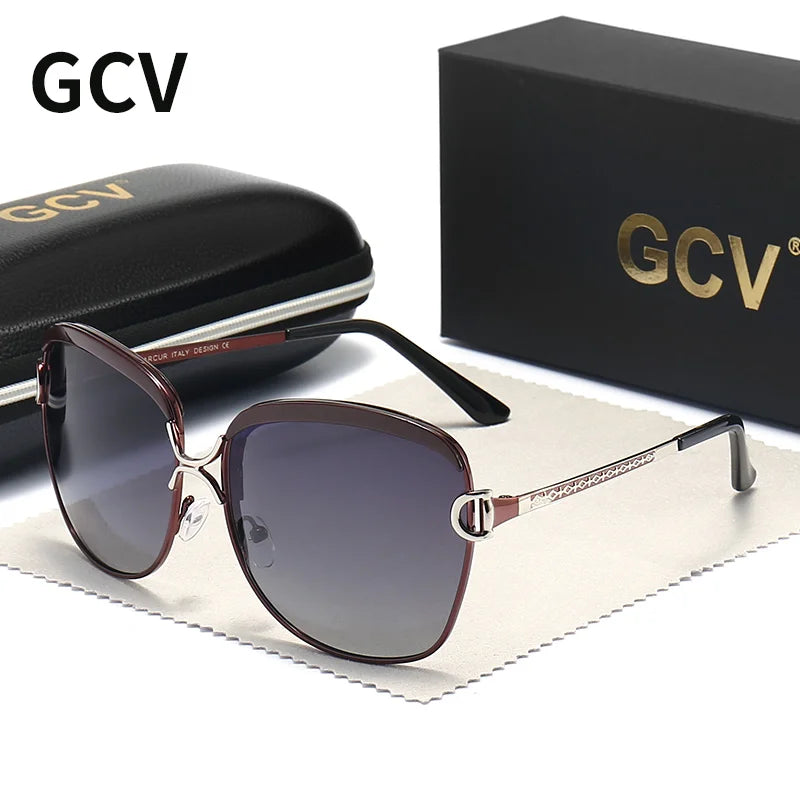 Sunglasses Women Gradient Lens Round Sun Glasses Square Luxury