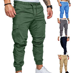 Men's Casual Jogging Pants Solid Color Pocket Pants Sports Pants