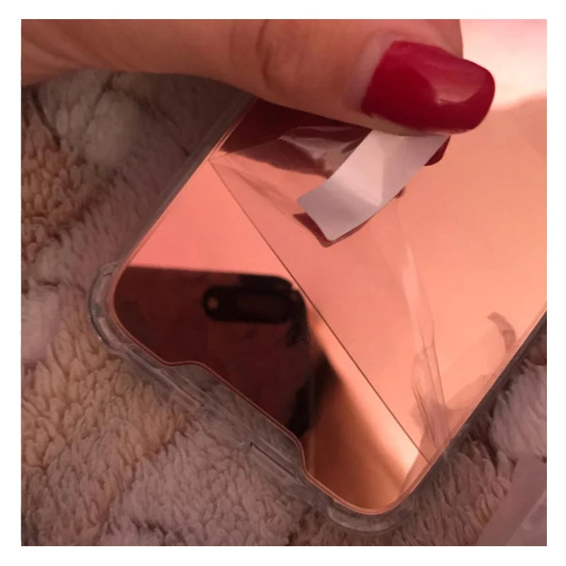 Mirror TPU Phone Case For iphone 15 14 13 12 11 Pro XS MAX XR Shockproof Back Cover Case For iphone 7 8 6s plus SE2020