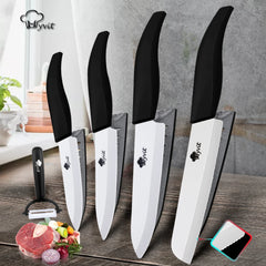 Ceramic Knife 3 4 5 6 inch Kitchen Knives with Peeler Serrated Bread Set Zirconia