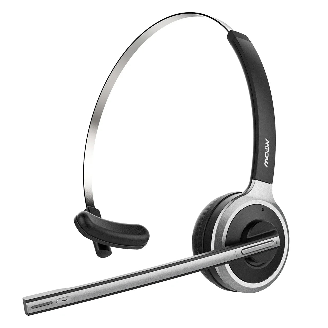 1/2 pack Mpow M5 Bluetooth V5.0 Headset Wireless Truck Driver Headphones Hands-free Call Headset with Mic for Call Center Office