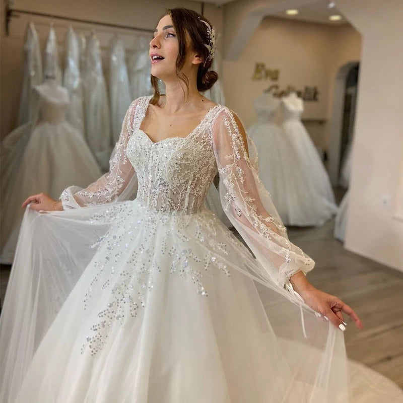 White Bridesmaid Dresses: Wedding Dresses Sweetheart Appliques Bridal Dress