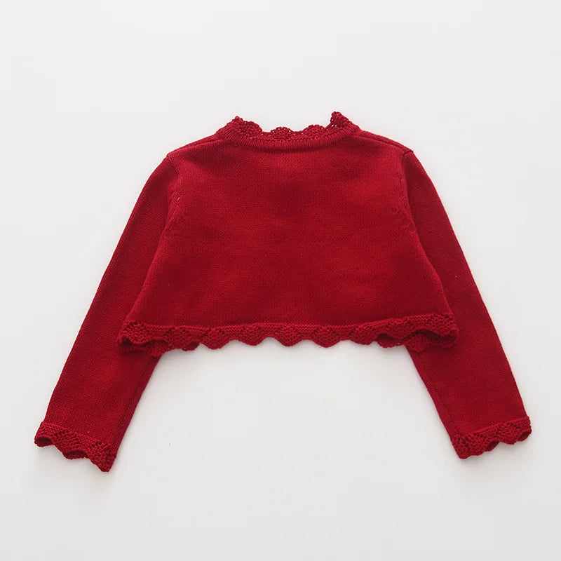 Navy Blue Children Sweater Cardigan Kid Jacket Red Girl Cotton Beach Coat Girls Clothes