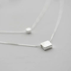 Silver color Heart Choker Necklace For Women Men Simple Geometric Fine Jewelry