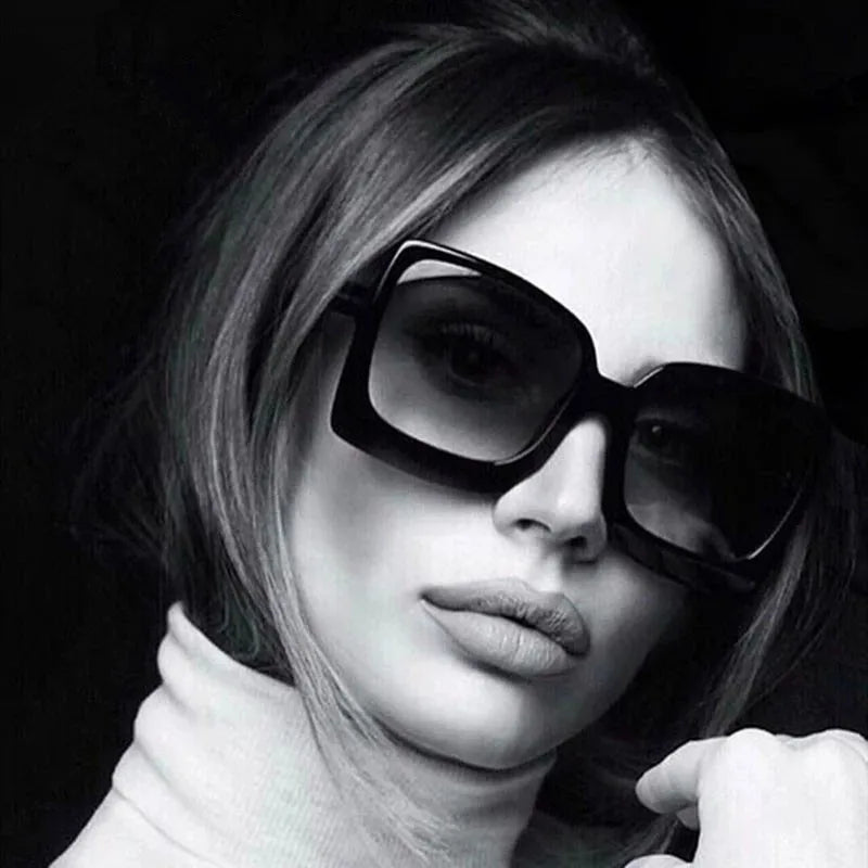 Big Frame Fashion Oversized Sunglasses Women Brand Designer Plastic Female Gradient Sun Glasses gafas de sol mujer UV400