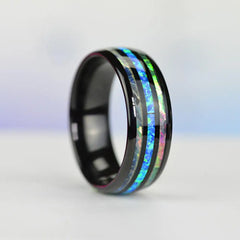 Fashion 8mm Rose Gold Color Tungsten Wedding Men Stainless Steel Rings Inlay