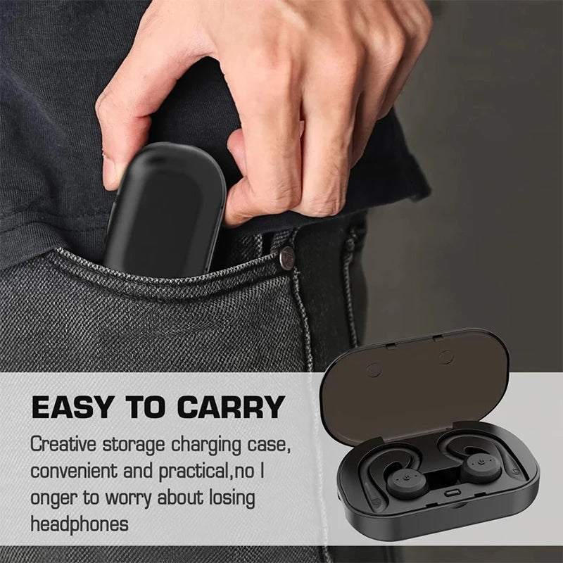 Bluetooth Earphone Dual Wear Style Sport Wireless Headset Earbuds Stereo
