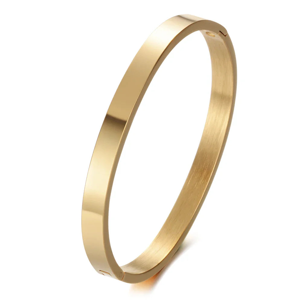 Personalized Bracelet for Women Female Width 5mm Custom Engraved Name Bracelets Bangle Stainless Steel Jewelry Armbanden Pulsera