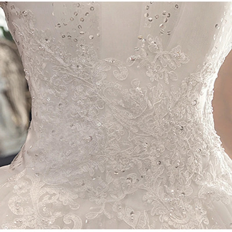 White Bridesmaid Dresses: Wedding Dresses Illusion Boat Neck Short Sequined