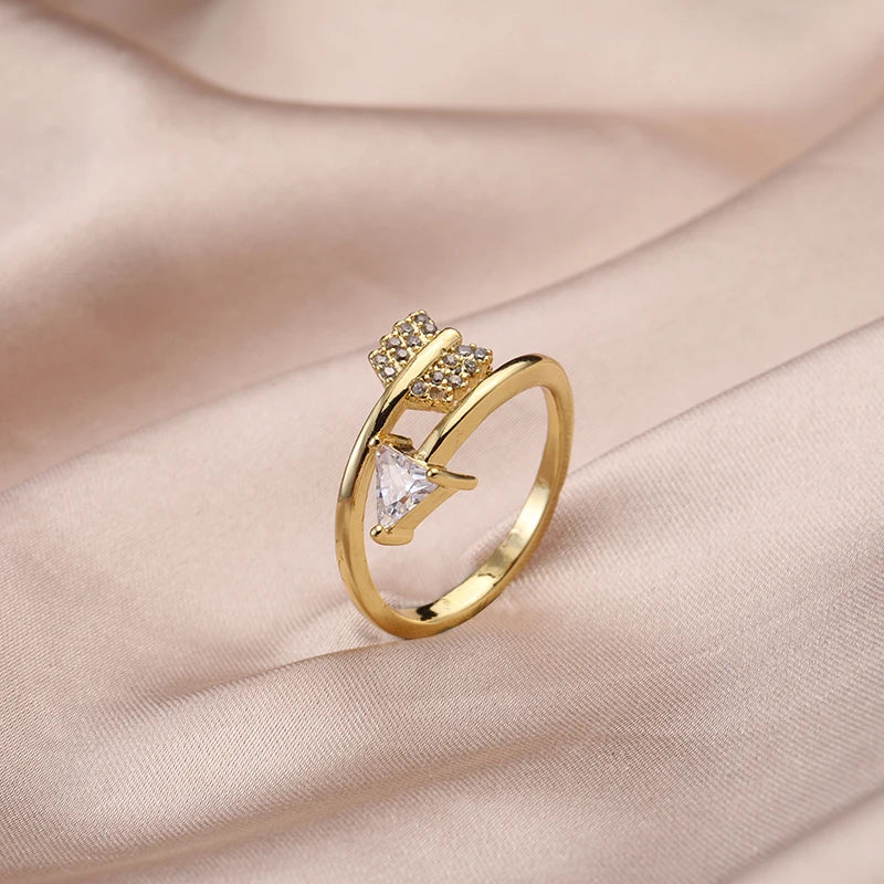 Stainless Steel Wedding Rings For Women Adjustable Engagement Women's Ring