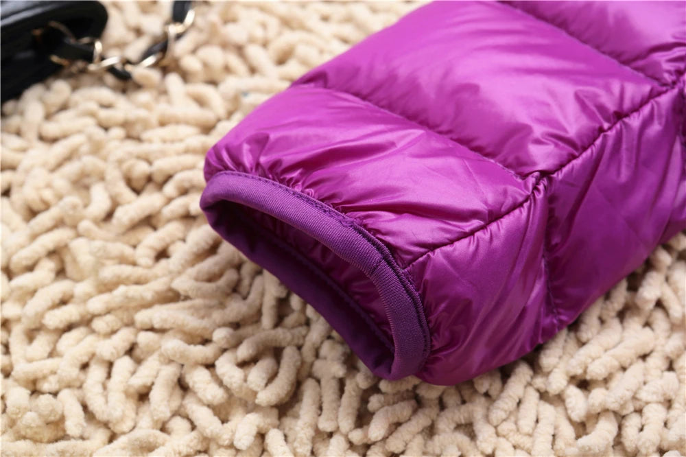 Women Winter Reversible Jackets 90% White Duck Down Keep Warm