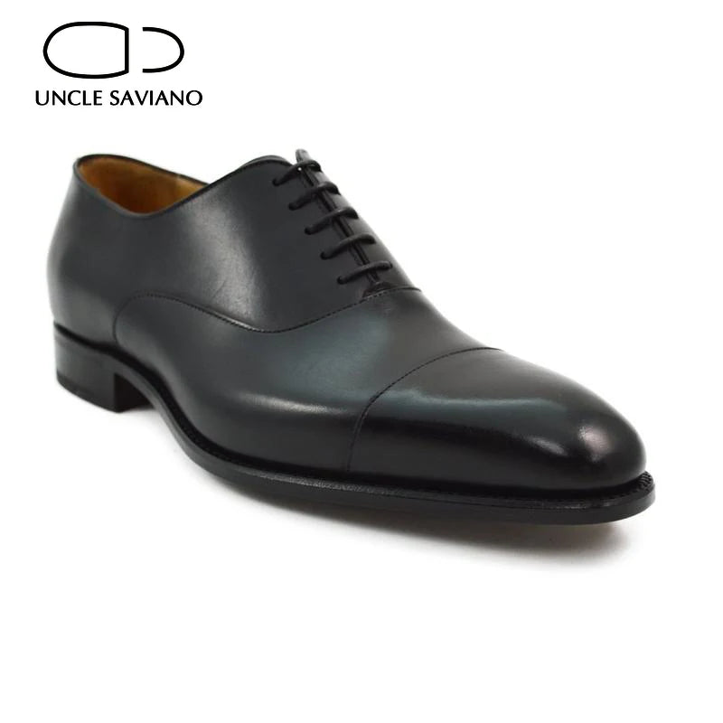 Uncle Saviano Men Dress Shoes Oxford Shoes for Men Wedding Formal Style Man Shoe Business Designer Genuine Leather Men Shoes