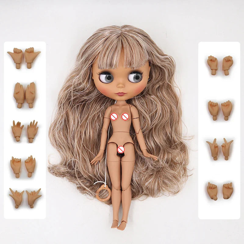ICY DBS Blyth Doll 19 Joints Body 30CM Doll Matte/Glossy Face Doll with Extra Hands DIY Toy for Girls