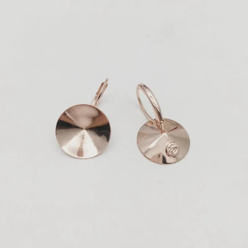 Ms.Betti 14mm Rivoli Earrings Findings 1122 Austrian Crystal Copper Settings With French Lever Back For Jewelry DIY Making