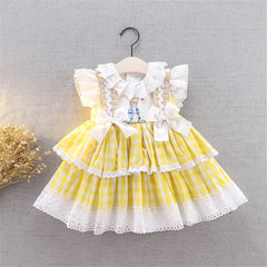 Baby Girls Boutique Dress Turkey Vintage Spanish Dress Lolita Princess Ball Gown