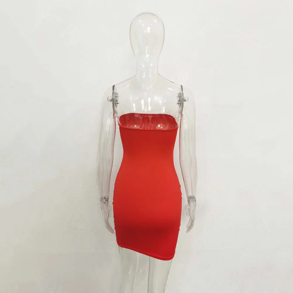 BKLD Sexy Off Shoulder Tube Dress Solid 2025 New Summer Women Bodycon Strapless Dress Black Mini Dress Women Slim Party Clubwear