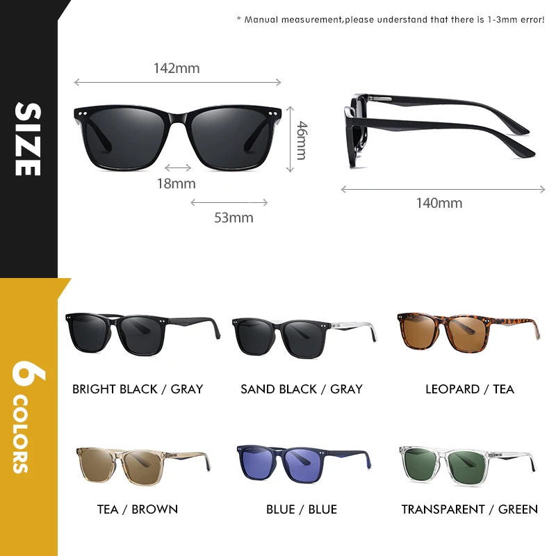 Sunglasses Polarized Men Women Ultra Light TR Frame G15 Glasses Anti-Glare