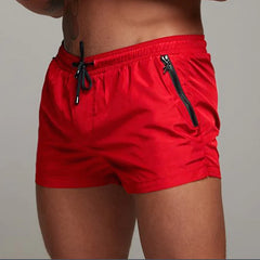 Red Running Sport Shorts Men Quick Dry Fitness Short Pants Bodybuilding