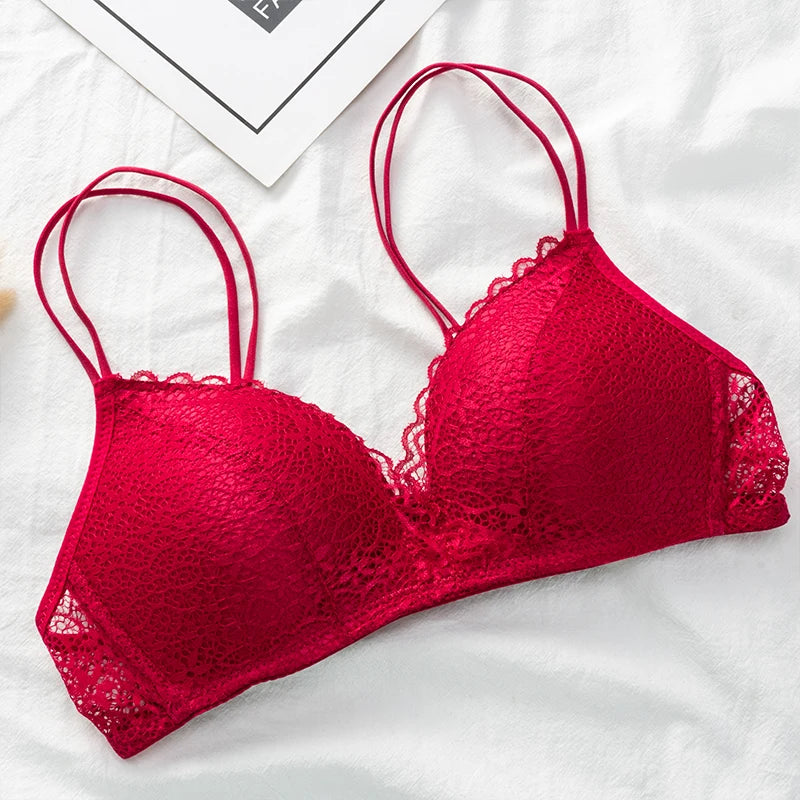 Women Bra Lace Bralette Floral Wireless Bra Female Underwear