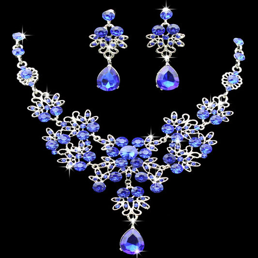 Multiple Colors Water Drop Wedding Bridal Formal Party Prom Jewelry Sets