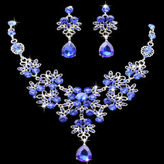 Multiple Colors Water Drop Wedding Bridal Formal Party Prom Jewelry Sets